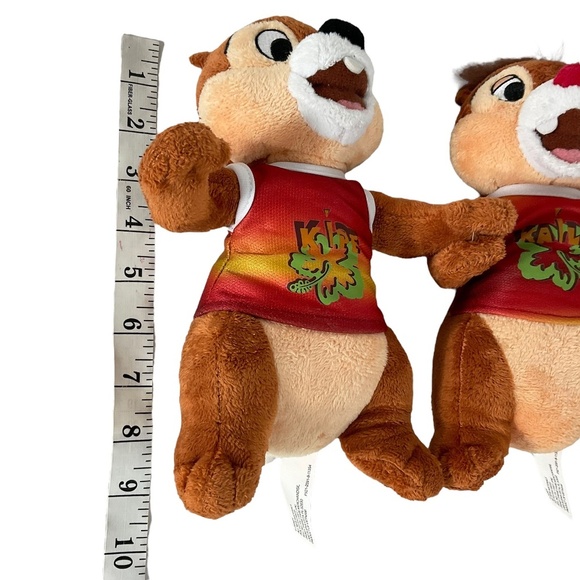 Disney Aulani Chip & Dale plush set  9” Disney  Kaua’i Resort exclusive - Picture 9 of 11